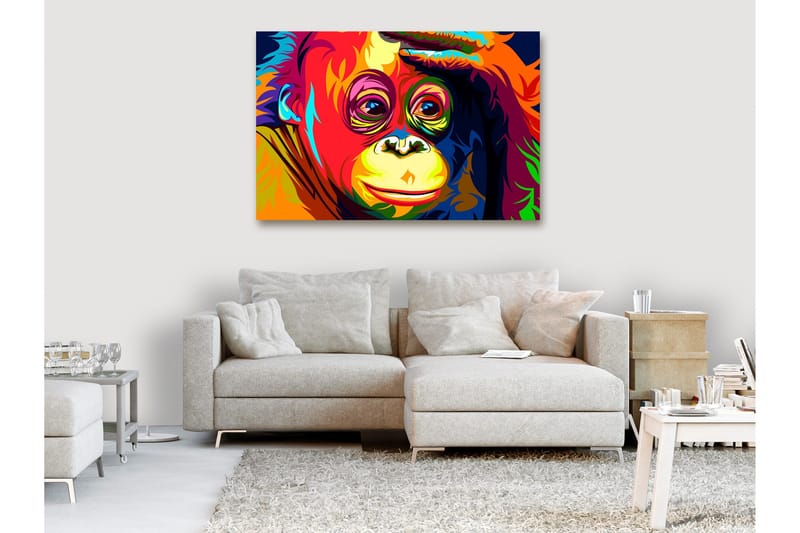 Billede Colourful Orangutan (1 del) Bred 120x80, Artgeist sp. z o. o.