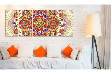 Billede Colourful Ornament 200x80 - Artgeist sp. z o. o. - Boligtilbehør - Billeder & kunst - Billeder på lærred