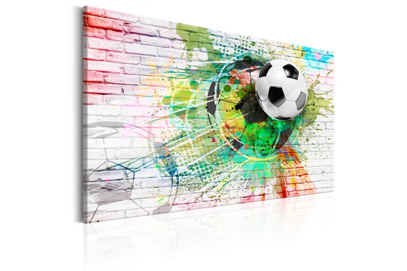 Billede Colourful Sports (fodbold) 90x60 - Artgeist sp. z o. o. - Boligtilbehør - Billeder & kunst - Billeder på lærred