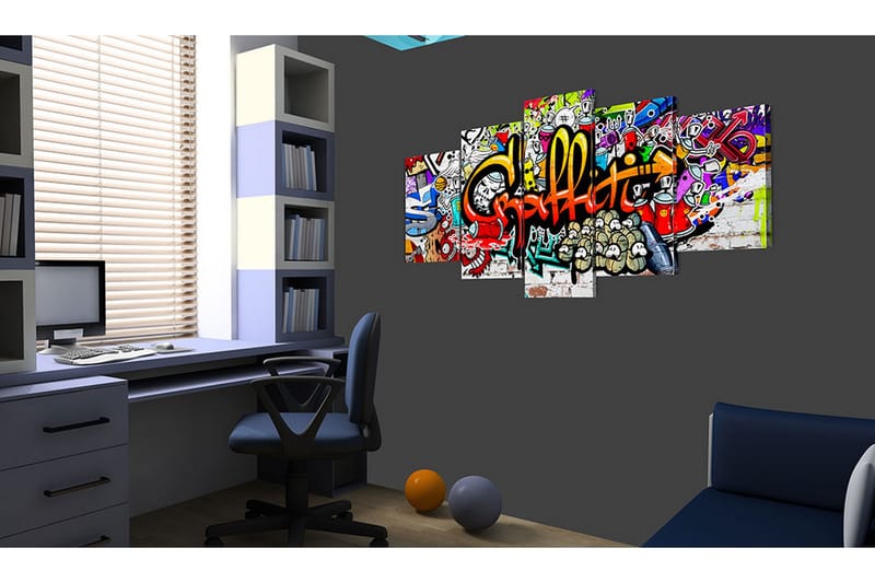 Billede Colourful Style 200x100 - Artgeist sp. z o. o. - Boligtilbehør - Billeder & kunst - Billeder på lærred