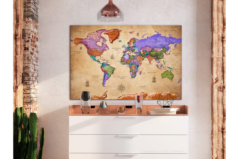 Billede Colourful Travels (1 Del) Brede 90x60, Artgeist sp. z o. o.