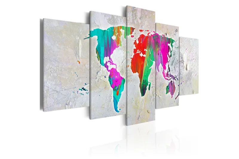 Billede Colourful Planet 100x50 - Artgeist sp. z o. o. - Boligtilbehør - Billeder & kunst - Billeder på lærred