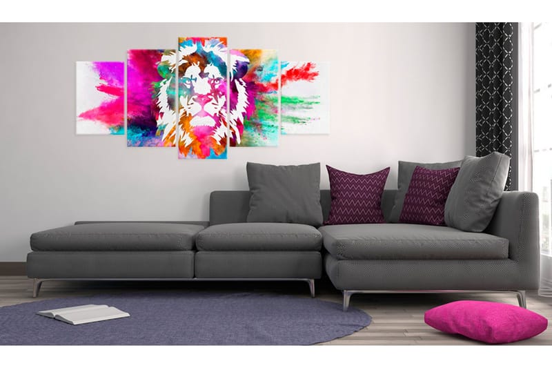 Billede Colours Of The King 200x100 - Artgeist sp. z o. o. - Boligtilbehør - Billeder & kunst - Billeder på lærred