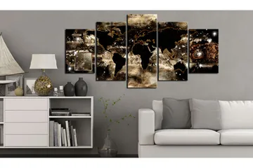 Billede Continents And Stars 100x50 - Artgeist sp. z o. o. - Boligtilbehør - Billeder & kunst - Billeder på lærred