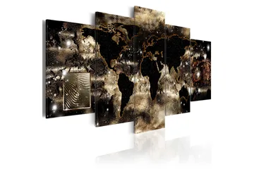 Billede Continents And Stars 100x50 - Artgeist sp. z o. o. - Boligtilbehør - Billeder & kunst - Billeder på lærred