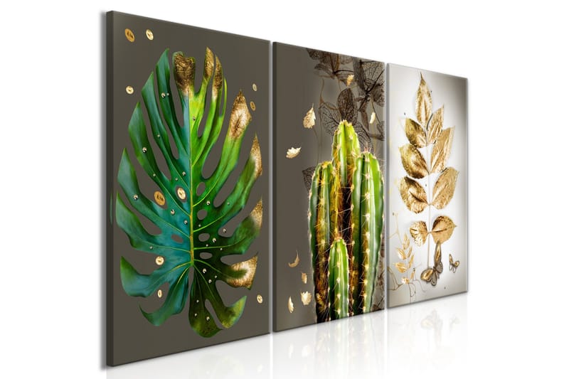 Billede Covered In Gold 3 Parts 120x60, Artgeist sp. z o. o.