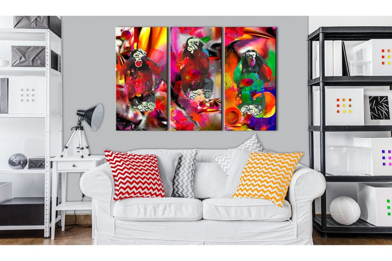 Billede Crazy Monkeys triptych 90x60, Artgeist sp. z o. o.