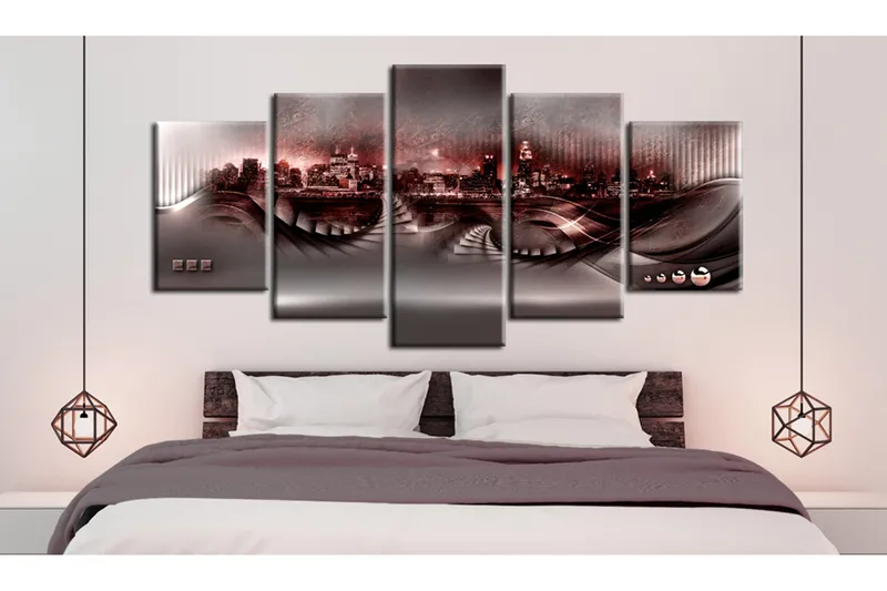 Billede Crimson City 200x100 - Artgeist sp. z o. o. - Boligtilbehør - Billeder & kunst - Billeder på lærred