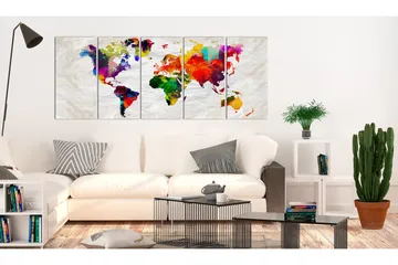 Billede Crumpled Map 200x80 - Artgeist sp. z o. o. - Boligtilbehør - Billeder & kunst - Billeder på lærred