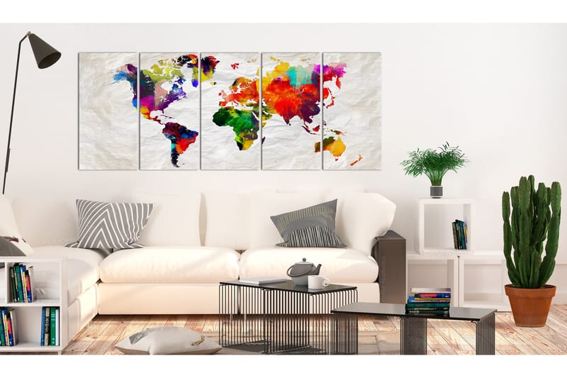Billede Crumpled Map 200x80, Artgeist sp. z o. o.