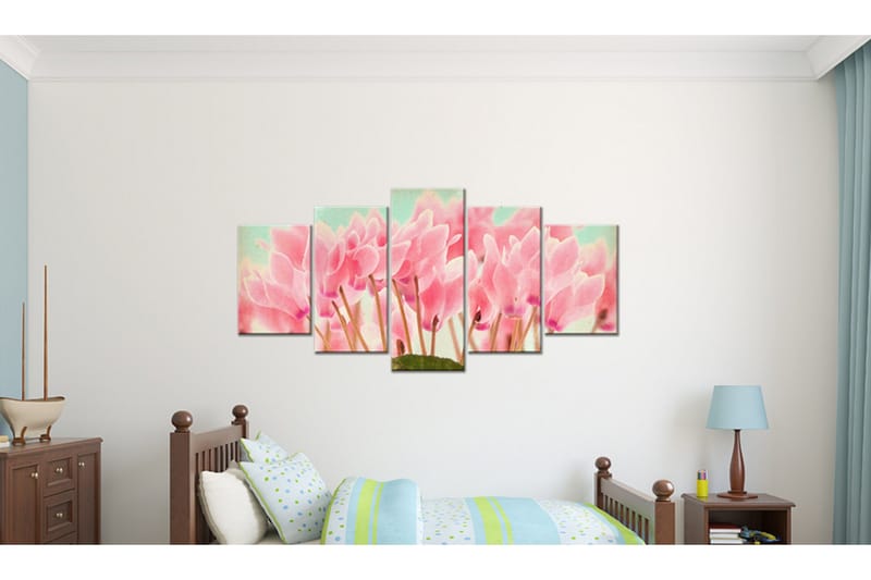 Billede Cyclamen 200x100 - Artgeist sp. z o. o. - Boligtilbehør - Billeder & kunst - Billeder på lærred