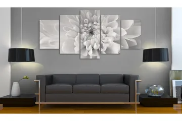 Billede Dahlia Flower In Grey Shades 100x50 - Artgeist sp. z o. o. - Boligtilbehør - Billeder & kunst - Billeder på lærred