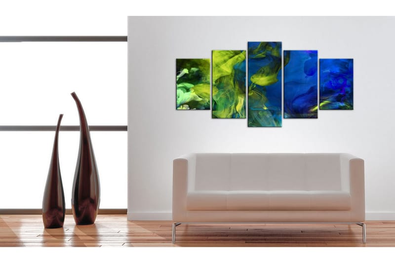 Billede Dance Of Green Flames 200x100 - Artgeist sp. z o. o. - Boligtilbehør - Billeder & kunst - Billeder på lærred