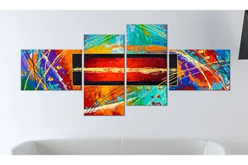 Billede Dance Of Rainbow 200x90 - Artgeist sp. z o. o. - Boligtilbehør - Billeder & kunst - Billeder på lærred
