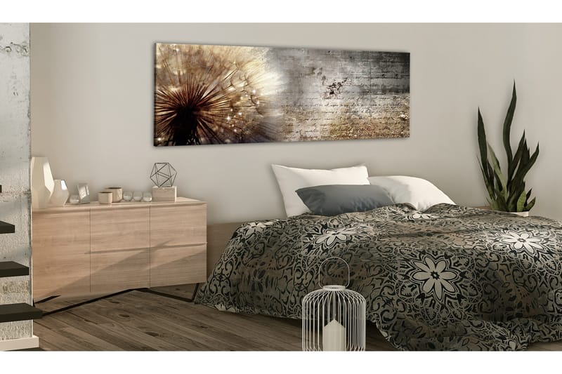 Billede Dandelion On Concrete 120x40 - Artgeist sp. z o. o. - Boligtilbehør - Billeder & kunst - Billeder på lærred