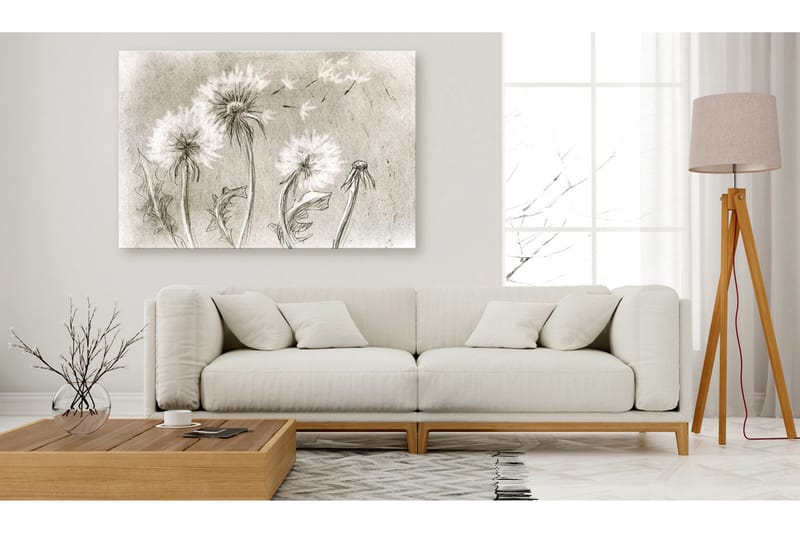 Billede Dandelions (Pencil Artwork) 90x60, Artgeist sp. z o. o.