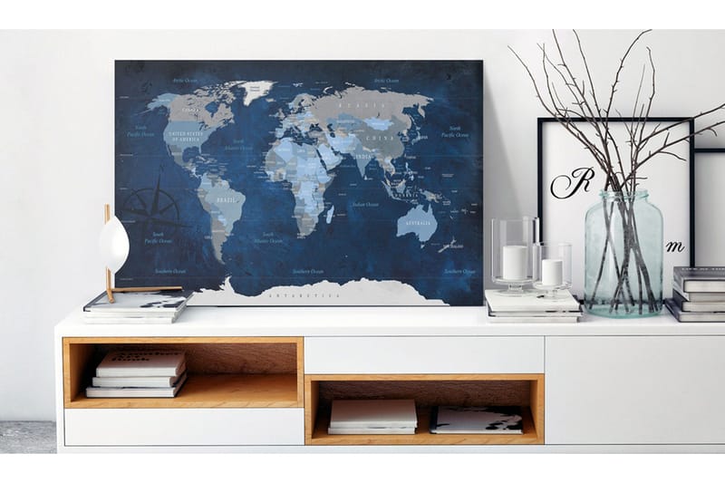 Billede Dark Blue World 120x80, Artgeist sp. z o. o.