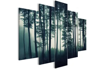 Billede Dark Forest 5 Parts Wide 100x50 - Artgeist sp. z o. o. - Boligtilbehør - Billeder & kunst - Billeder på lærred