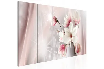 Billede Dazzling Magnolias 5 Parts Narrow 200x80 - Artgeist sp. z o. o. - Boligtilbehør - Billeder & kunst - Billeder på lærred