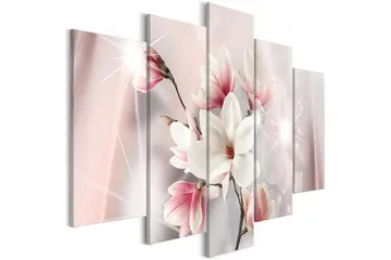 Billede Dazzling Magnolias 5 Parts Wide 200x100 - Artgeist sp. z o. o. - Boligtilbehør - Billeder & kunst - Billeder på lærred