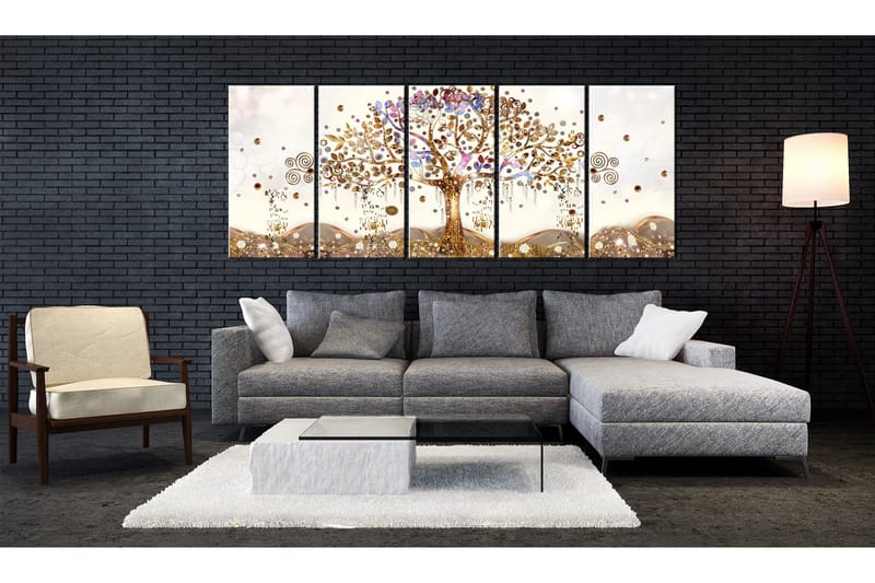 Billede Dazzling Tree 200x80 - Artgeist sp. z o. o. - Boligtilbehør - Billeder & kunst - Billeder på lærred