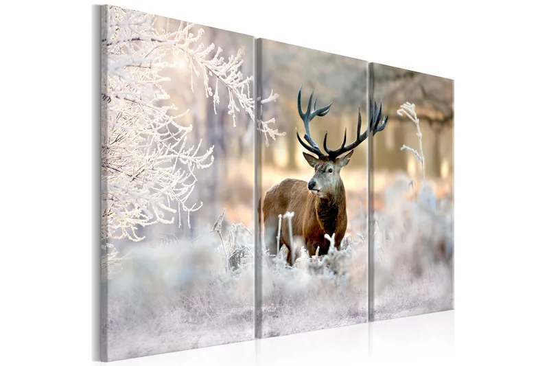 Billede Deer In The Cold 120x80 - Artgeist sp. z o. o. - Boligtilbehør - Billeder & kunst - Billeder på lærred