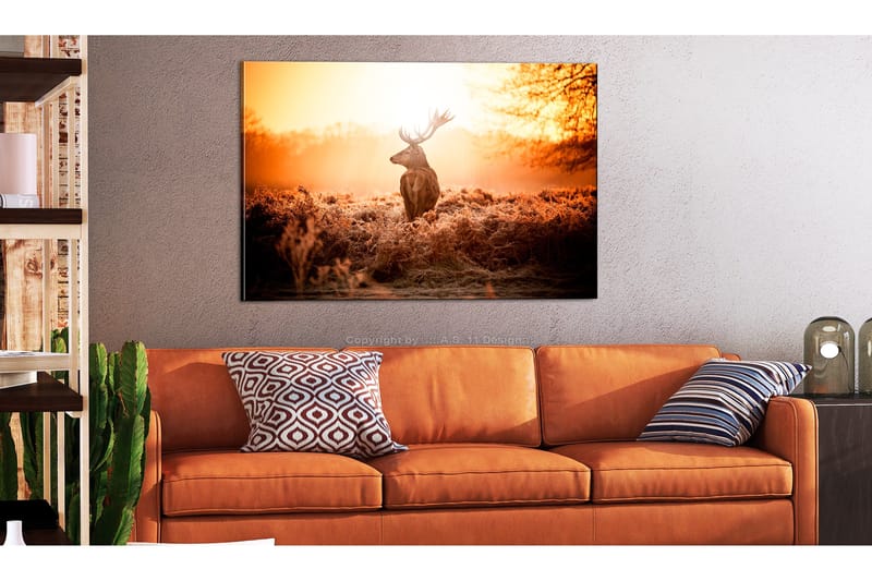 Billede Deer in the Sun 90x60, Artgeist sp. z o. o.