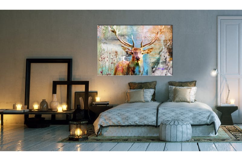 Billede Deer on Wood 90x60, Artgeist sp. z o. o.