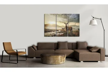 Billede Deer With A Tree-Like Antlers 120x80 - Artgeist sp. z o. o. - Boligtilbehør - Billeder & kunst - Billeder på lærred