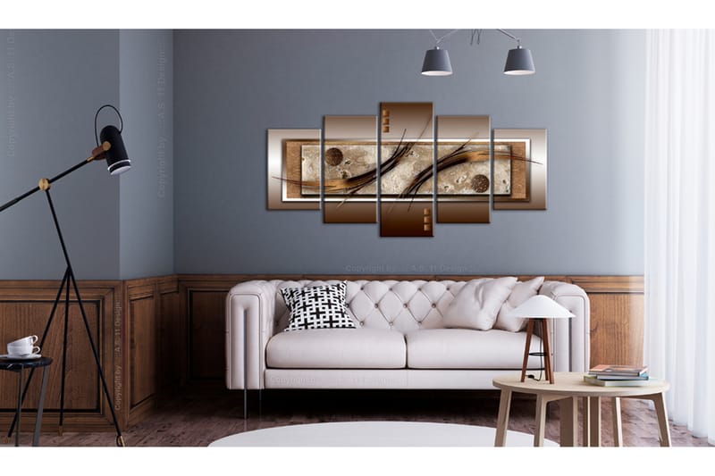 Billede Delicate Shapes And Warm Colors 200x100 - Artgeist sp. z o. o. - Boligtilbehør - Billeder & kunst - Billeder på lærred