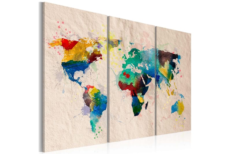 Billede Den Verden Af Farver Triptyk 60x40, Artgeist sp. z o. o.