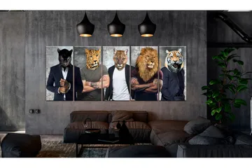 Billede Different Faces 200x80 - Artgeist sp. z o. o. - Boligtilbehør - Billeder & kunst - Billeder på lærred