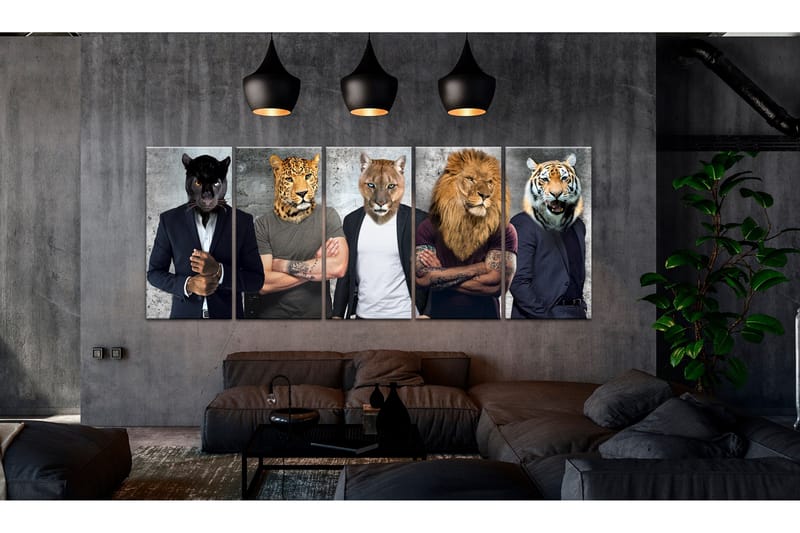 Billede Different Faces 200x80 - Artgeist sp. z o. o. - Boligtilbehør - Billeder & kunst - Billeder på lærred