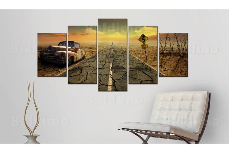 Billede Difficult Road 200x100 - Artgeist sp. z o. o. - Boligtilbehør - Billeder & kunst - Billeder på lærred