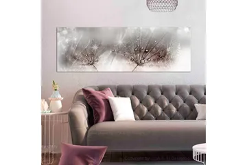 Billede Drops Of Dew 1 Part Pink Narrow 120x40 - Artgeist sp. z o. o. - Boligtilbehør - Billeder & kunst - Billeder på lærred