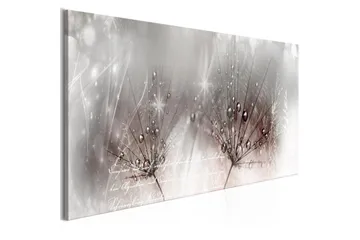 Billede Drops Of Dew 1 Part Pink Narrow 120x40 - Artgeist sp. z o. o. - Boligtilbehør - Billeder & kunst - Billeder på lærred