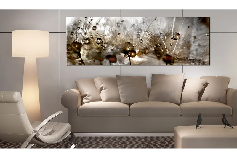 Billede Drops Of Water 150x50 - Artgeist sp. z o. o. - Boligtilbehør - Billeder & kunst - Billeder på lærred