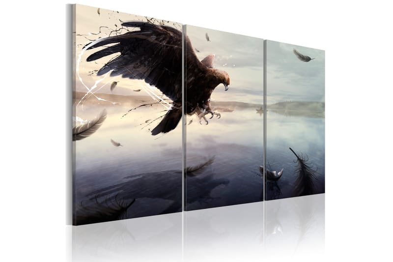 Billede Eagle Above The Surface Of A Lake 120x80, Artgeist sp. z o. o.