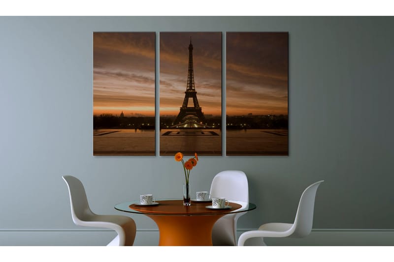 Billede Eiffel Tower At Dusk 120x80 - Artgeist sp. z o. o. - Billeder på lærred