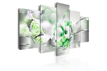 Billede Emerald Bouquet 200x100 - Artgeist sp. z o. o. - Boligtilbehør - Billeder & kunst - Billeder på lærred