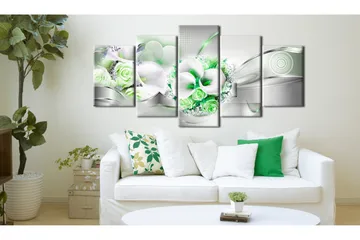 Billede Emerald Bouquet 200x100 - Artgeist sp. z o. o. - Boligtilbehør - Billeder & kunst - Billeder på lærred