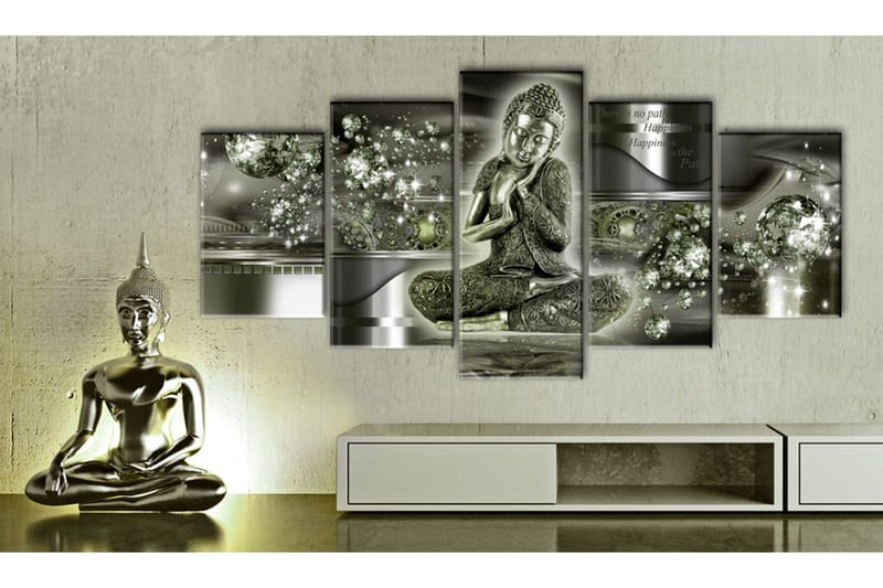 Billede Emerald Budda 200x100 - Artgeist sp. z o. o. - Boligtilbehør - Billeder & kunst - Billeder på lærred