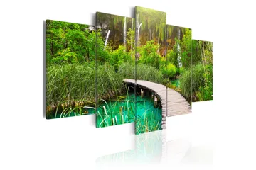 Billede Emerald Trail 100x50 - Artgeist sp. z o. o. - Boligtilbehør - Billeder & kunst - Billeder på lærred