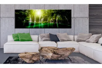 Billede Emerald Treasure 135x45 - Artgeist sp. z o. o. - Boligtilbehør - Billeder & kunst - Billeder på lærred