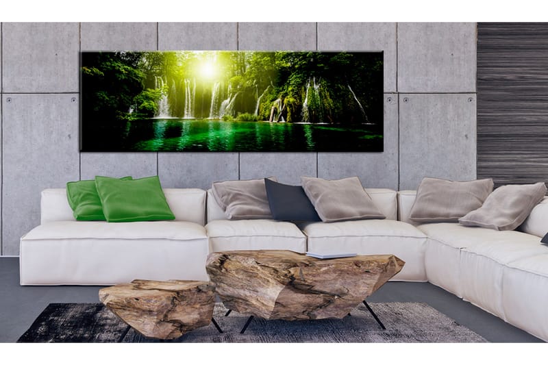 Billede Emerald Treasure 135x45 - Artgeist sp. z o. o. - Boligtilbehør - Billeder & kunst - Billeder på lærred