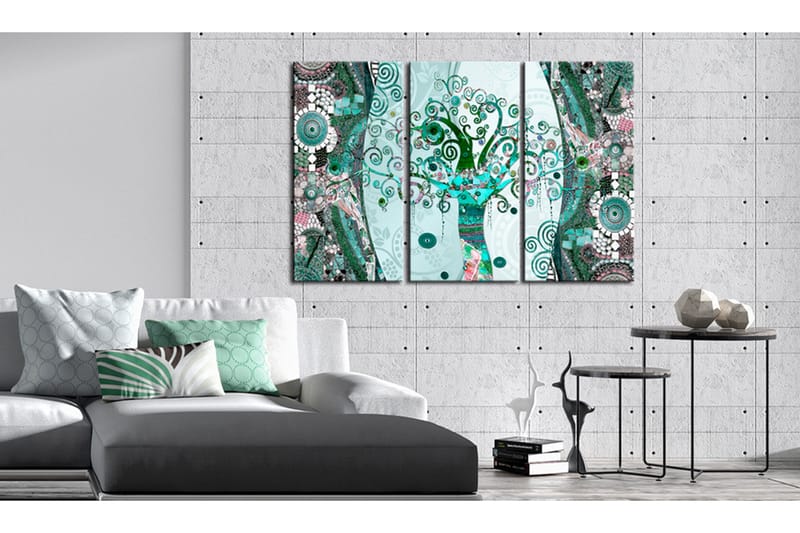 Billede Emerald Tree 120x80 - Artgeist sp. z o. o. - Boligtilbehør - Billeder & kunst - Billeder på lærred