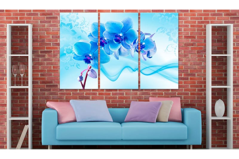 Billede Ethereal Orchid Blue 60x40 - Artgeist sp. z o. o. - Boligtilbehør - Billeder & kunst - Billeder på lærred
