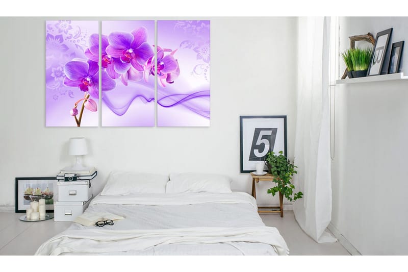 Billede Ethereal orchid violet 90x60 - Artgeist sp. z o. o. - Boligtilbehør - Billeder & kunst - Billeder på lærred