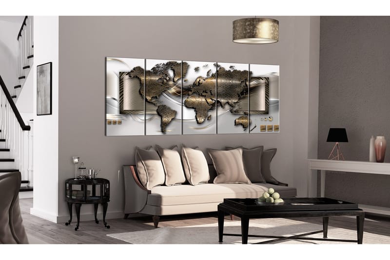 Billede Exclusive Map 225x90 - Artgeist sp. z o. o. - Boligtilbehør - Billeder & kunst - Billeder på lærred