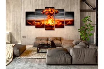 Billede Explosion 5 Parts Wide 200x100 - Artgeist sp. z o. o. - Boligtilbehør - Billeder & kunst - Billeder på lærred